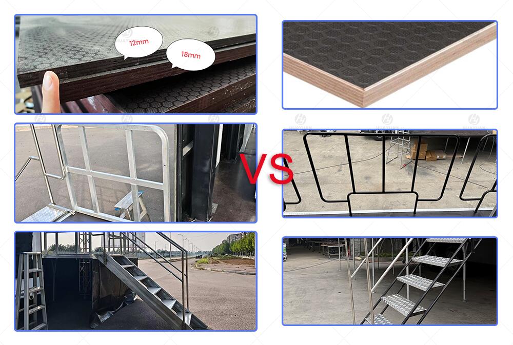 Mobile Stage Pricing Differences: Comparison of Material and Accessory Specifications